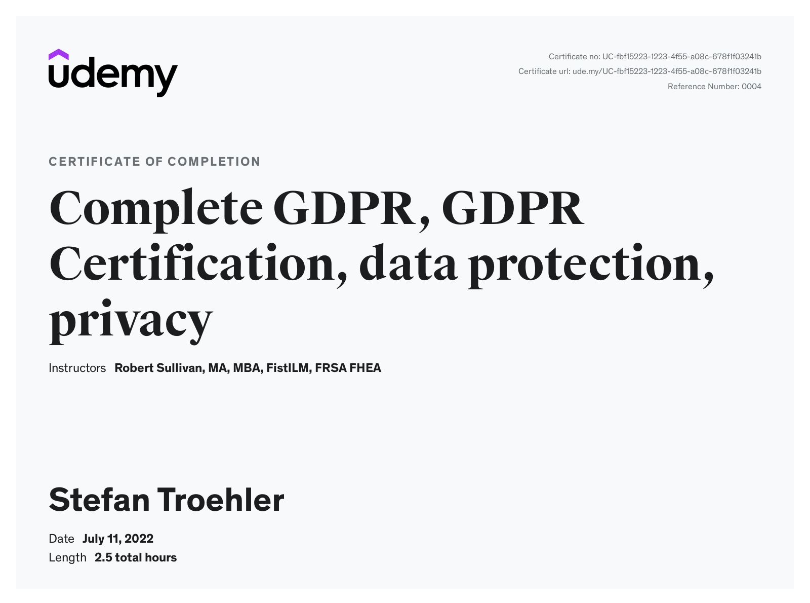 Certificate 32