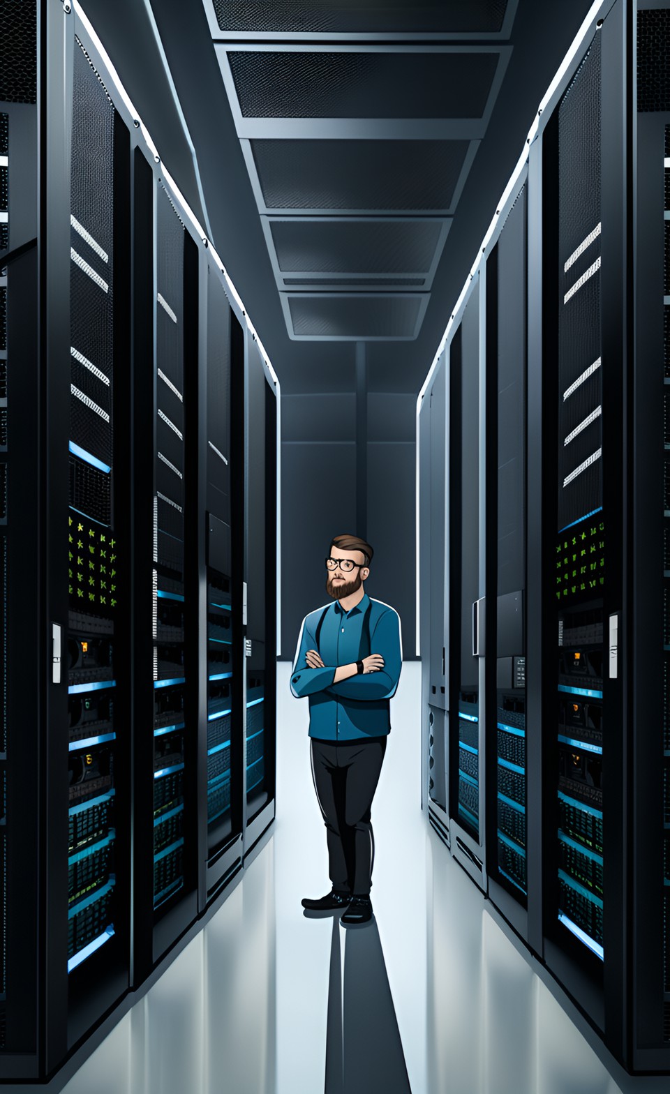 Server Room Illustration